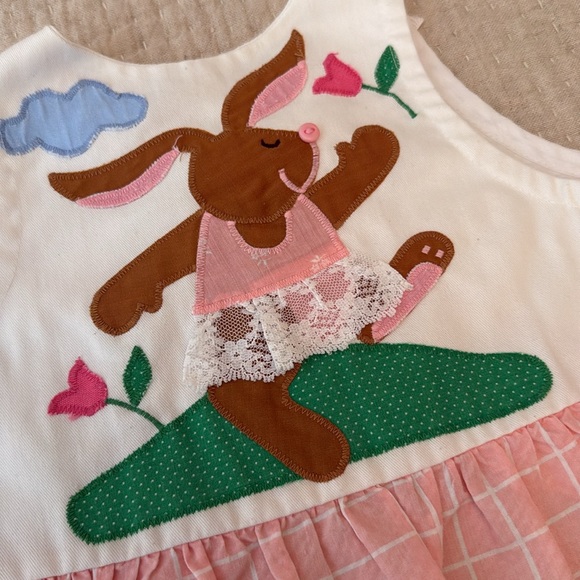 Vintage Hearts Design boutique bunny top - Picture 2 of 6